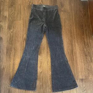 Aerie Dark Gray Corduroy Flare Jeans